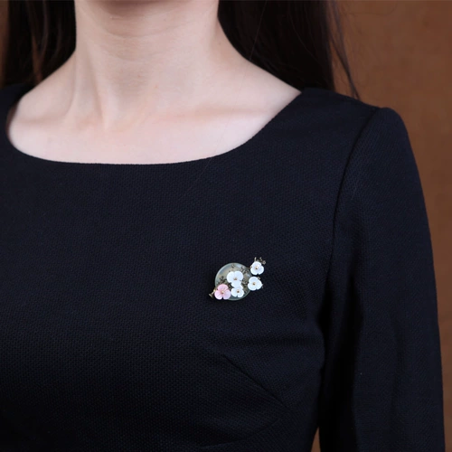 凤仪（饰品） Оригинальная брошь, ретро накидка, классическое ханьфу, ципао, аксессуар на лацкан, булавка