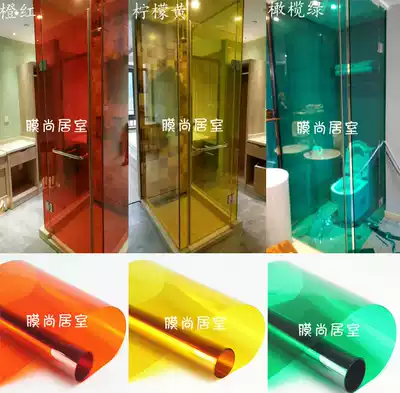Hotel, hotel, home, powder room, bathroom, toilet, color window, sliding door, glass film, decoration, safety and explosion-proof film