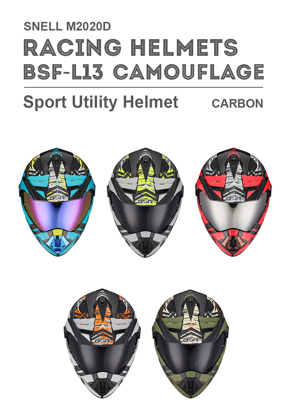 BSR carbon fiber tension helmet SNELL certified race with class helmets-Taobao