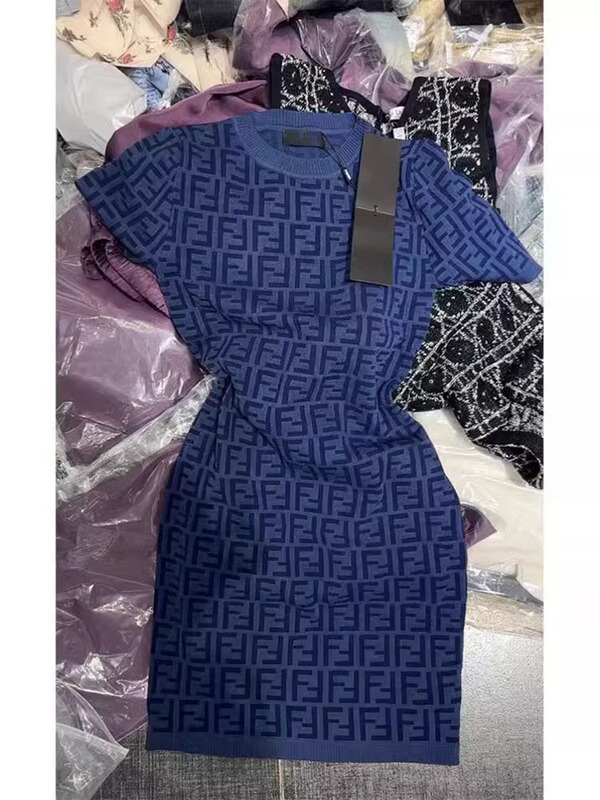 Lily Most2026 New Style Petite Light Luxury High-End Slimming Blue Knitted Bodycon Dress for Women Lily Most2026 New Style Petite Light Luxury High-End Slimming Blue Knitted Bodycon Dress for Women