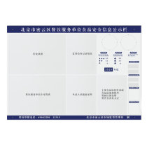 Custom PVC bulletin board Catering service unit food safety business information display board Advertising board Beijing