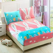 Mùa đông ấm áp thất bại giường đơn mảnh dày lông cừu san hô trải giường flannel trải giường 1,5 / 1,8m nệm