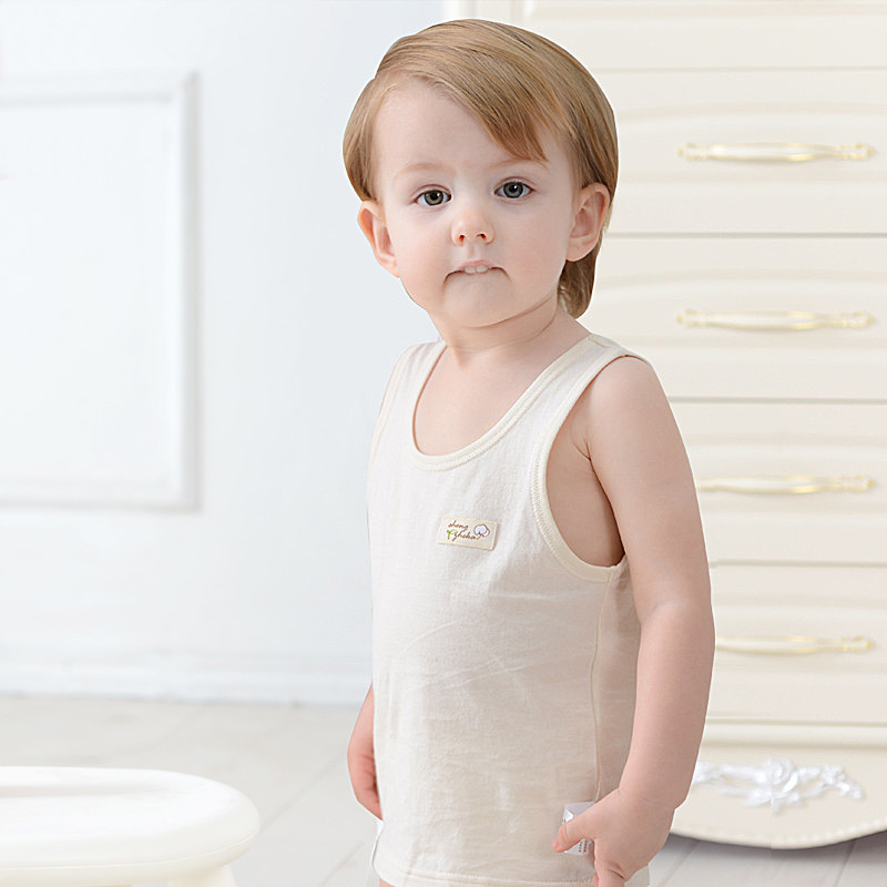 Infant vest bông nam và nữ bé dưới mặc mùa hè mỏng màu bông sling nhỏ không tay mùa hè váy trẻ em.