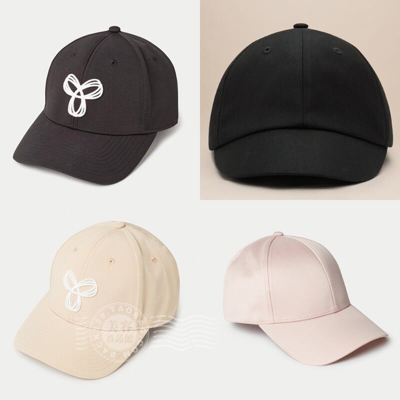 Canadian AritziaTNA pure casual baseball cap logo black and white pink satin cotton