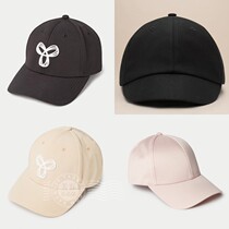 Canadian Aritzia TNA pure casual baseball cap duck tongue hat LOGO black and white satin cotton