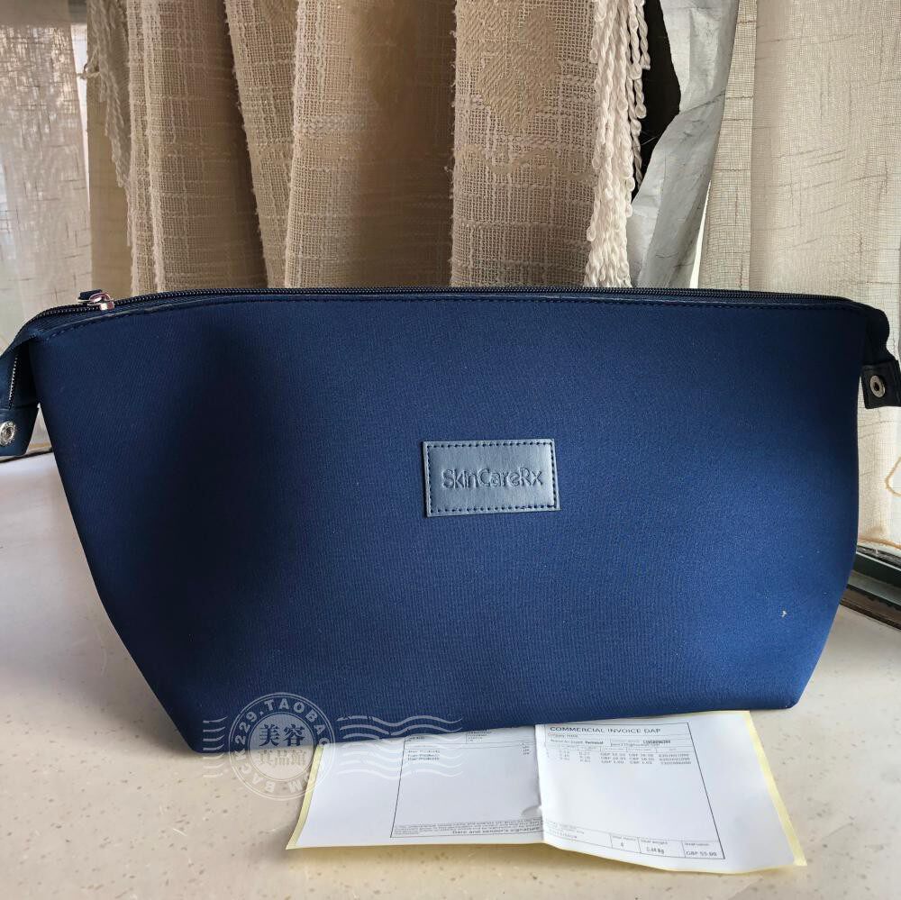 Beauty Naughty Skincarerx Space Cotton Hide Green Extra-large Makeup Bag Containing Bag Blue Wash Toiletries Bag Hands With Bag