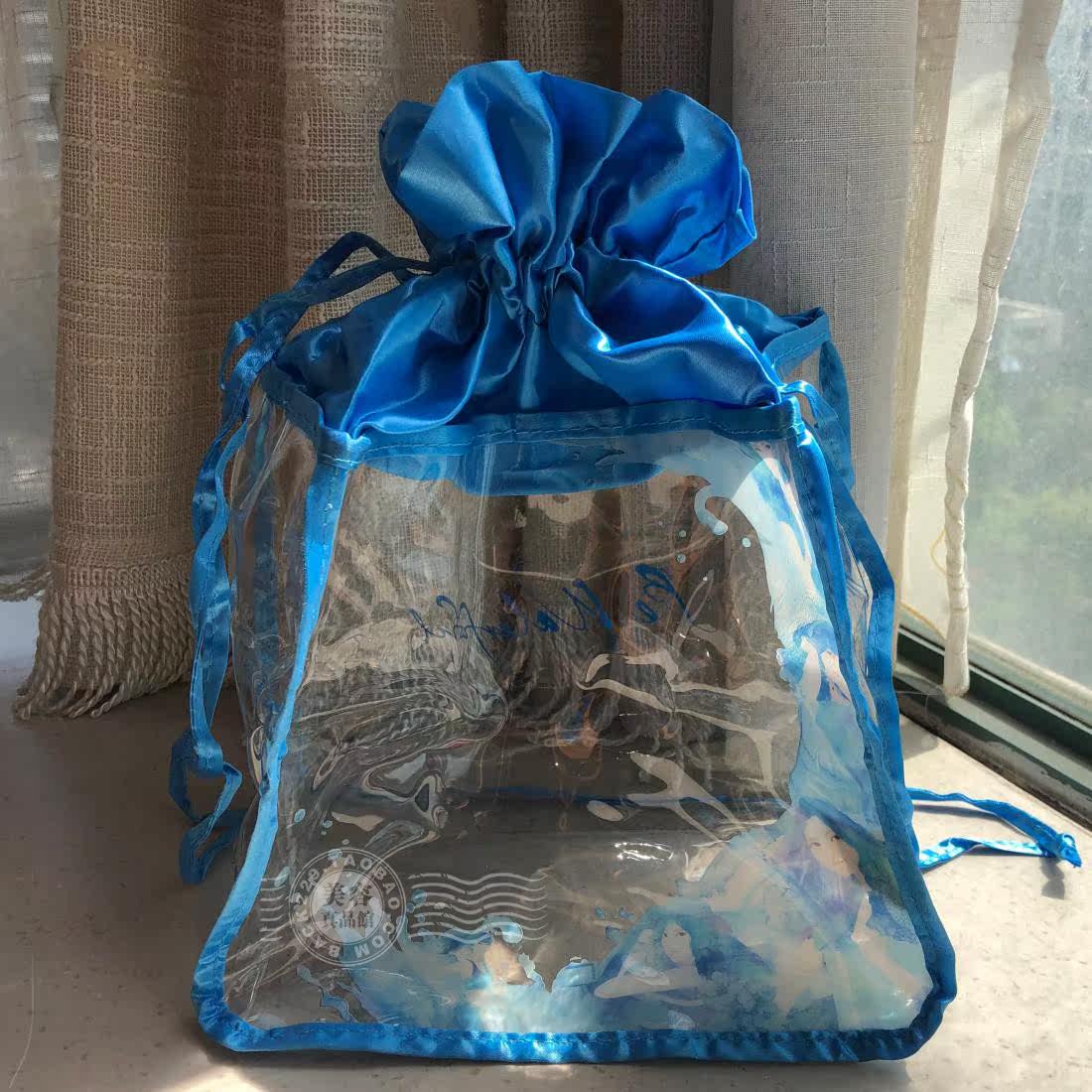 Make-up bag laneige Ranji plastic transparent ribbon draws storage bag toiletry bag in stock