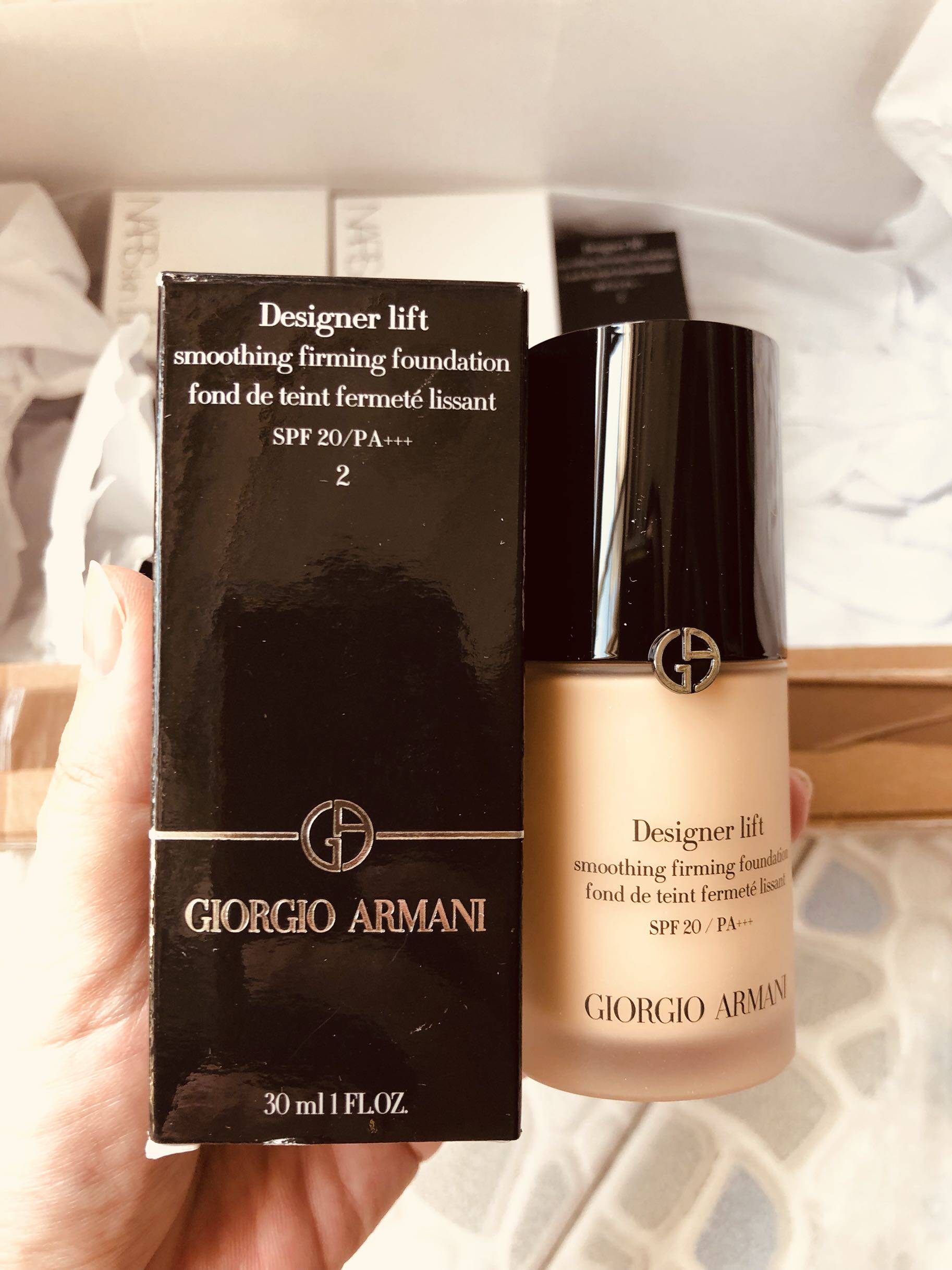 Powder Bottom Liquid Armani Amani Master Designer Styling Skinny 30ml Ivory Silver Punctuate Flawless