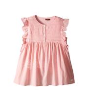 US version 7 for all mankind girl pink cotton ruffled short sleeve dress US6