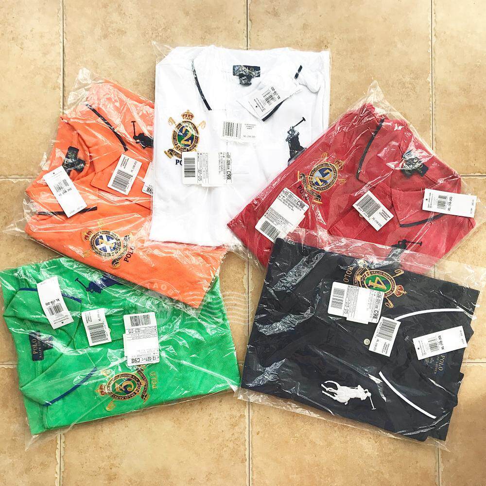 US official network RL RALPH LAUREN men polo shirt badges big horse mark short sleeve T-shirt real spot