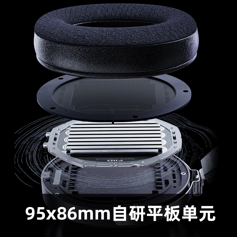 FiiO/飞傲 FT1 Pro Open Tablet head headphones HIFI High -fideline Real Wired Big Ear