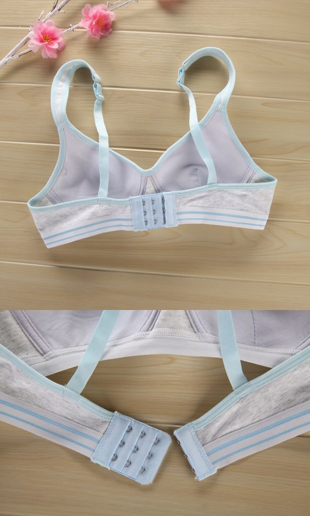 Ngực nhỏ cô gái đồ lót học sinh trung học cotton không có vòng thép mỏng tập hợp áo ngực trường trung học phát triển cô gái áo ngực đồ lót nữ hàng hiệu