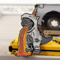 XGEDC Godzilla Gojra metal brooch badger King Kong Wars Gojira Monsters Dont pin a chest card