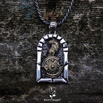 Nighttime Studio 925 Pure Silver Handmade Assassins Creed Ancient Greek Spartan Warriors Necklace Pendant Pendant