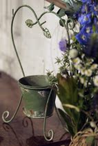 Green Bird Flower Ware retro wrought iron flowerpot pot ornament garden groceries home accessories gardening tools