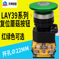 Shanghai Tianbo LA38 LAY39C-11M Taibo Button Mushroom Head Self Reset Self-Lock Switch Red Green