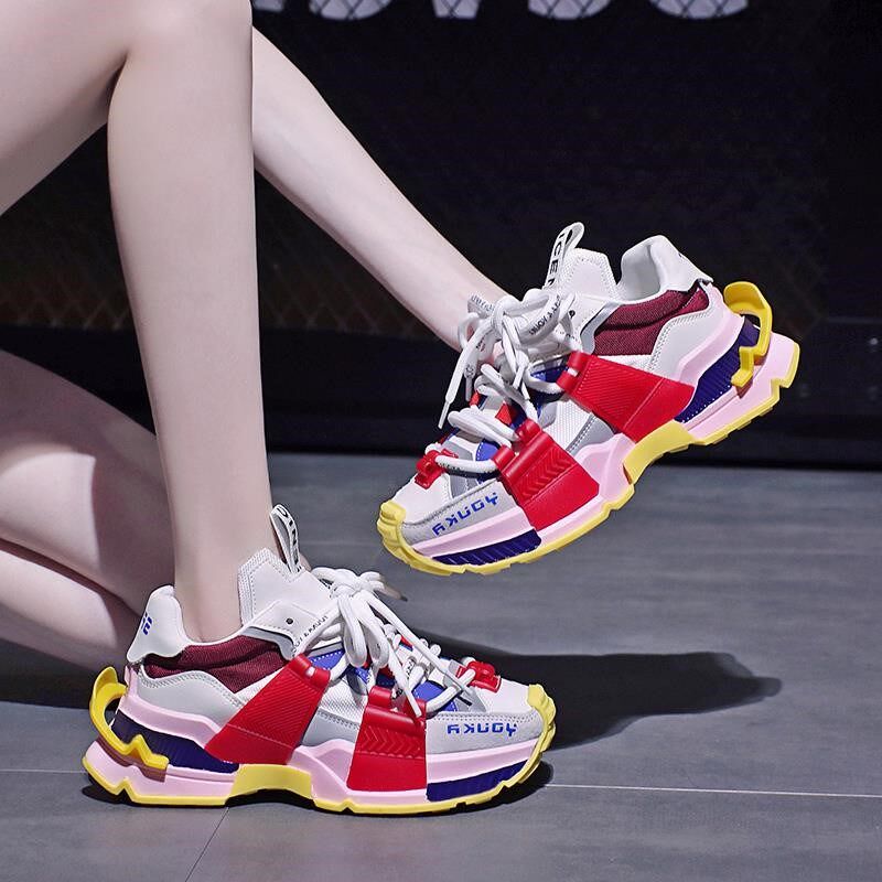 Stars Same Old Daddy Shoes 2023 Spring New 100 Hitch Thick Bottom Sneakers Women Shoes Fried Street Non-slip Casual Shoes-Taobao