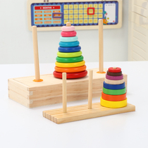 Wooden Hanluo Tower 5th Floor Ten Floor Hannota Primary School Adult Children Customs Clearance Early Education and Intellectual Hands-on Toys