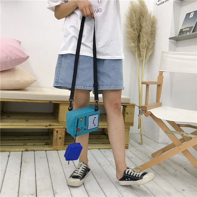 AdventureTime Thời gian phiêu lưu Thời gian vàng Tri Viễn Phiêu lưu trực tiếp BMO chéo chéo Túi nhỏ Túi điện thoại di động túi đựng điện thoại nữ cao cấp