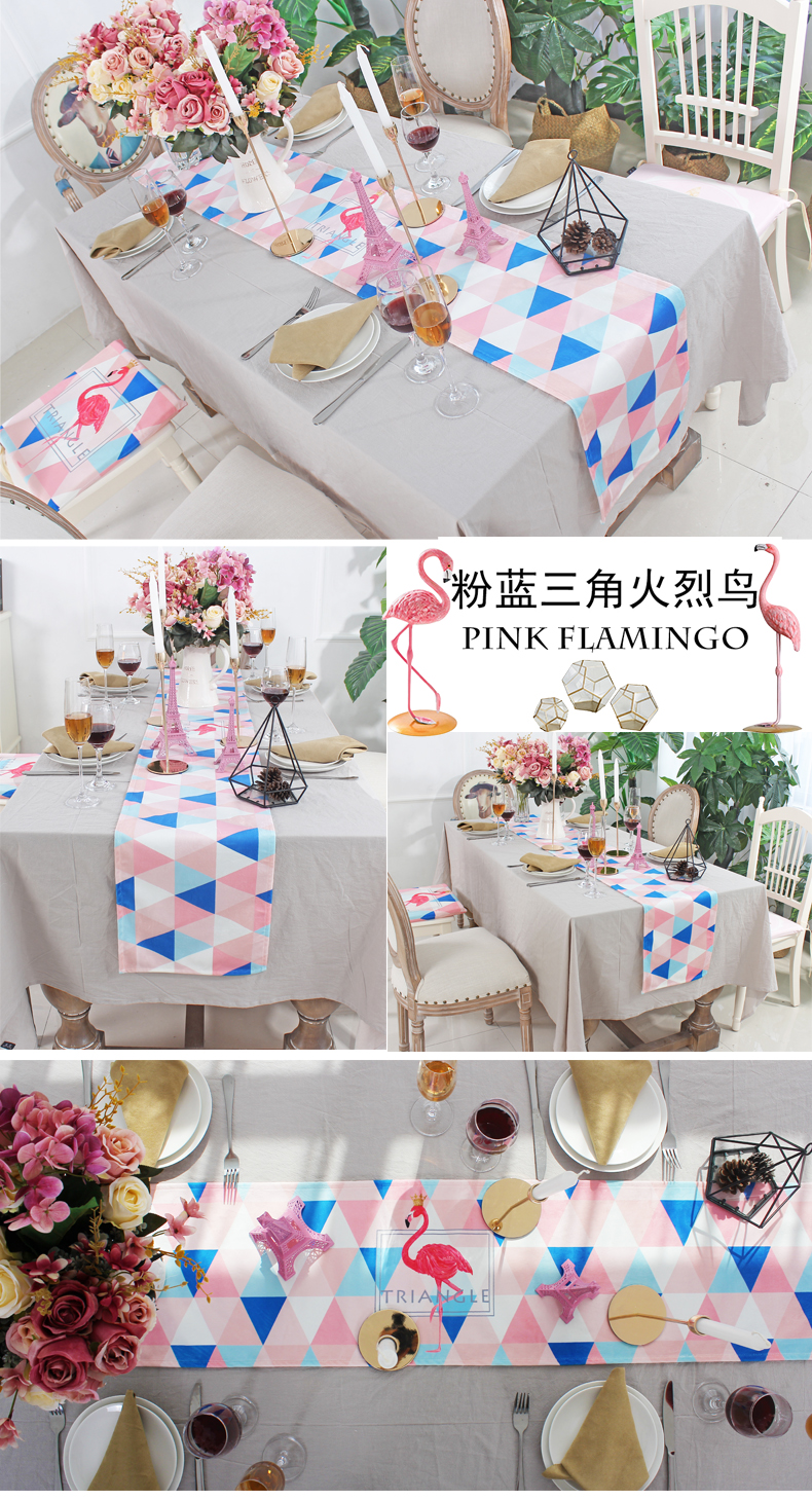 Yu Luo Bắc Âu bảng cờ in cờ giường đơn giản hiện đại bàn bunting giường đuôi khăn châu Âu tươi khăn trải bàn dài - Khăn trải bàn khăn trải bàn trang trí