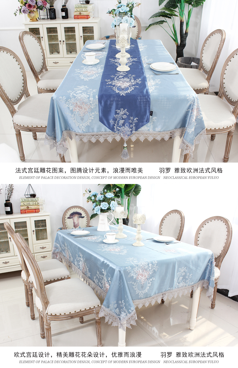 Feather Luo Khăn trải bàn Vải Tòa án Châu Âu Mỹ Mới Trung Quốc Ren Bảng Vải Bàn Cờ hiện đại Khăn trải bàn đơn giản khăn trải bàn caro