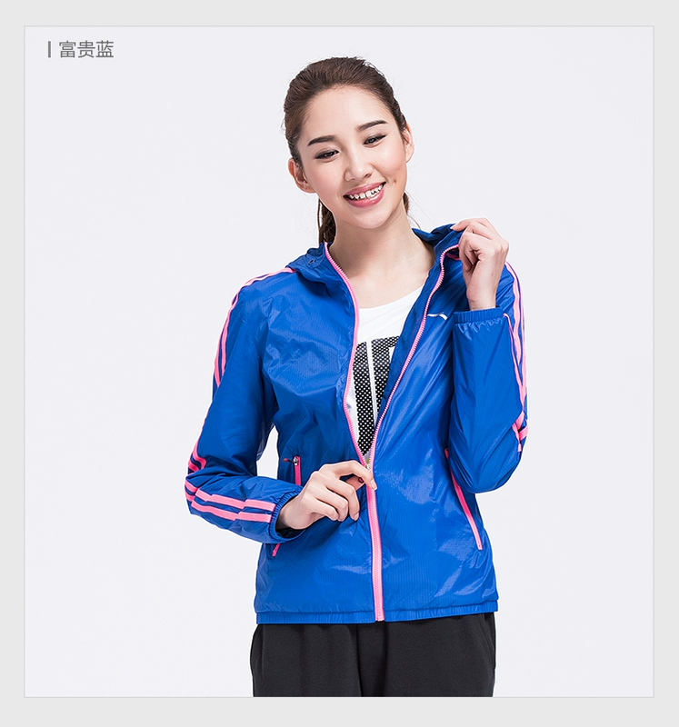 Anta của phụ nữ coat jacket áo khoác thể thao 2018 mùa thu new sun bảo vệ quần áo trùm đầu áo khoác mỏng thoải mái áo gió