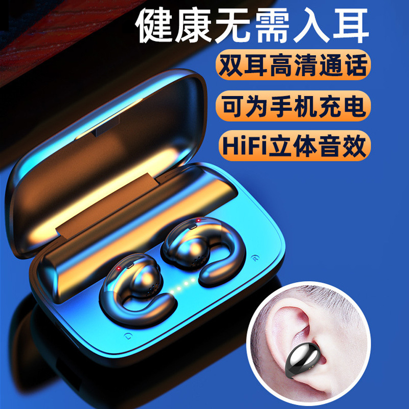 Wireless tws Bluetooth headphone ear-hanging bone conduction Bluetooth headphones No-ear motion Running noise reduction game extra-long standby sequel 2 applicable pro Apple Android oppo Xiaomi listening to the song