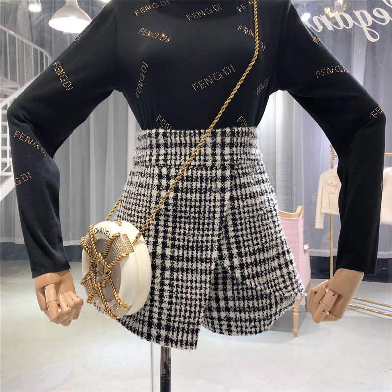 Giải phóng mặt bằng! Không được trả lại! Xiaoxiang phong cách quần short nữ 2018 thu đông mới Han Fan quần tweed dày quần short kaki nữ