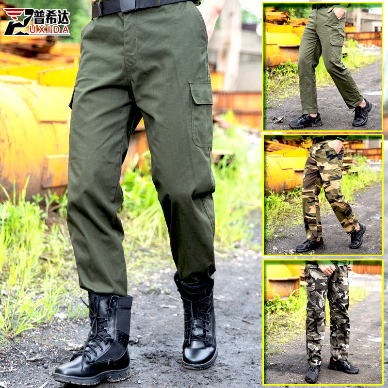 New tooling camouflay pants long pants for men's body welts, green pants for men, casual loose abrasion resistant tooling pants for men