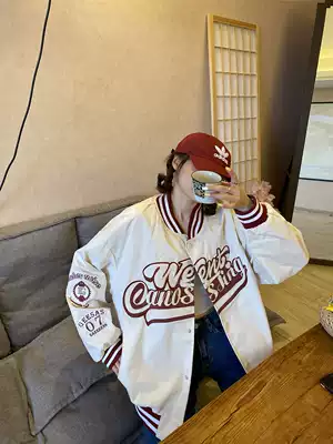 Yukidabai Baseball Clothing Women Spring and Autumn New Joker Student Alphabet oversize Loose Jacket Jacket