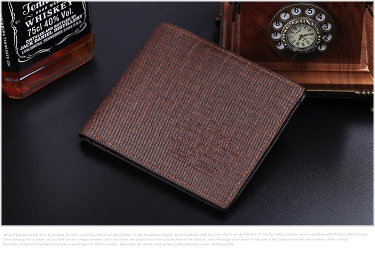 Ví Nam Ngắn Denim Canvas Mẫu Thanh Niên Slim của Nam Giới Ví Sinh Viên Thời Trang Nhật Bản và Hàn Quốc Nhỏ Ví của Nam Giới Thủy Triều ví da nam hàng hiệu