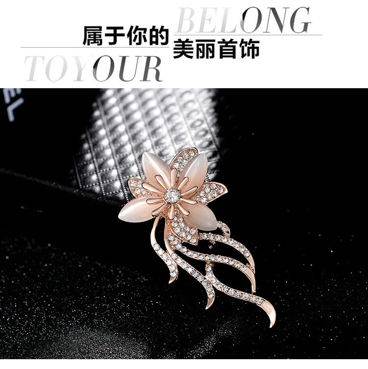 Quyến rũ Hàn Quốc mới trâm nữ kim cương nhân tạo pha lê hoa trang sức phù hợp với đồ trang sức áo len pin cài áo đẹp