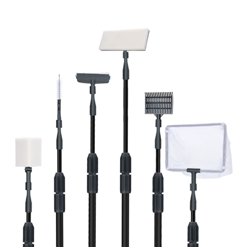 yee Большая рыбака для чистки бака щетка Длинная ручка Скабливание сетка рыба рыба без мертвых углов очищать воду Удаление водорослей