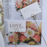 Держатель для зажима зажима с зажимами металлической цветочной карты заглушка -карта -Вставка цветочника вставка для полюсной упаковки Материал Материал Цветочный художник Материал Золото