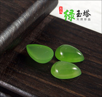 3A Hetian Jade Jasper necklace drop water 5x7 pear shaped spring green boutique pendant