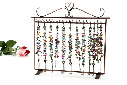 Металлическое ожерелье, стенд, серьги, аксессуар