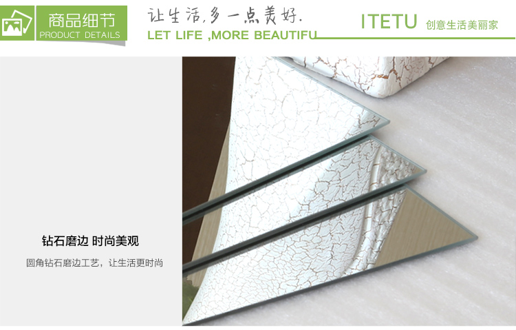 Không gương kết hợp thay đồ gương phù hợp gương gương chiều dài đầy đủ treo dán ký túc xá cửa hàng quần áo gương - Gương gương ghép trang trí
