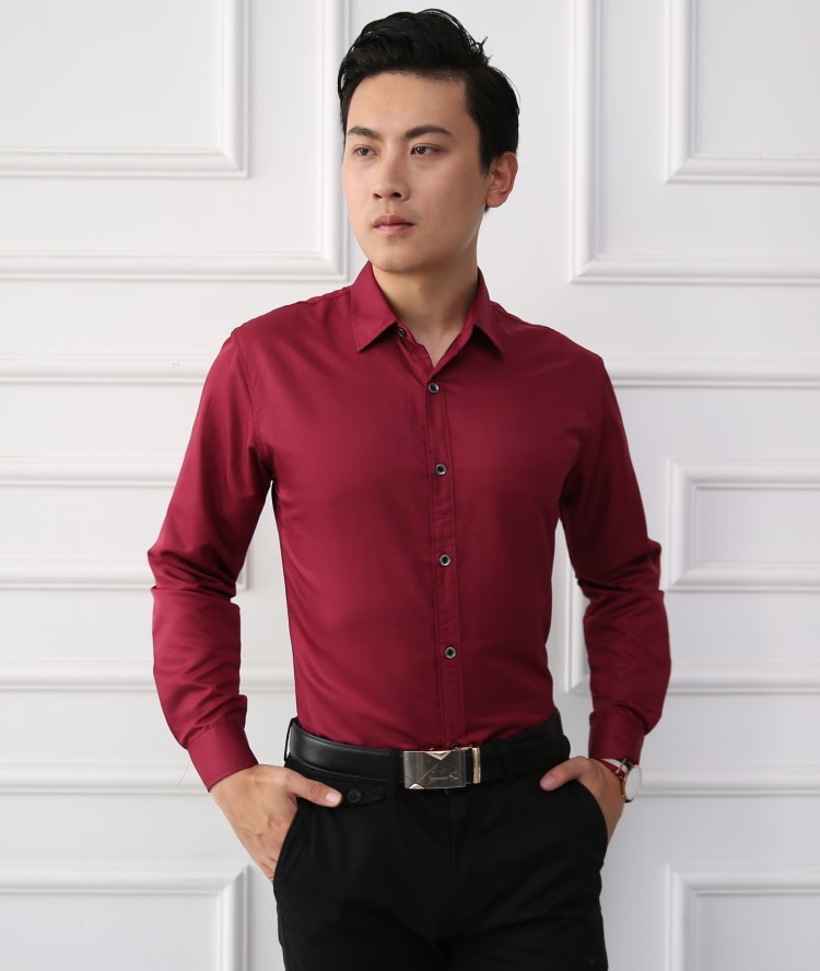 Của nam giới dài tay áo chú rể phù rể anh em nhóm wedding dress shirt quần áo sinh viên hiệu suất lớp dịch vụ kinh doanh áo sơ mi