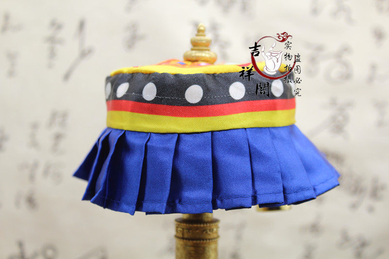 Молитвенный барабан 5件包邮佛教用品亚青手摇转经轮伞盖防尘罩 迷你裙边宝伞宝幢