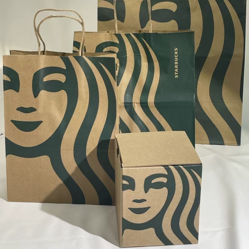 Starbucks Cup Birthday Surprise Gift Holiday Ceremony High-End Creative Mug Paper Packaging Gift Box Paper Bag