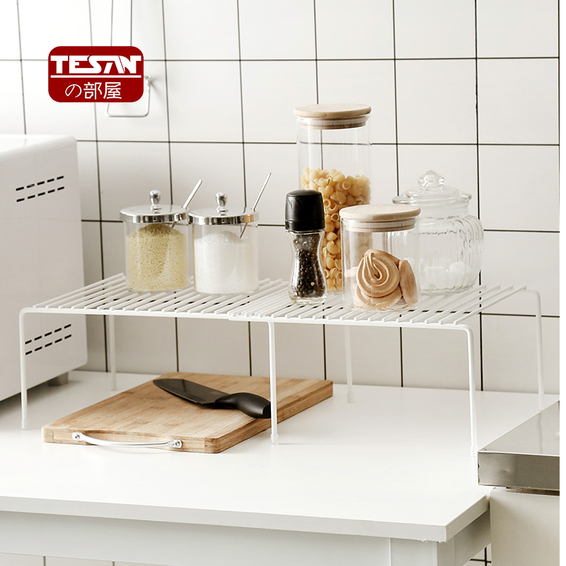 Ministry House Day Style Iron Art Containing shelf kitchen shelve Home overall cabinet shelve Multi-functional floor retractable frame