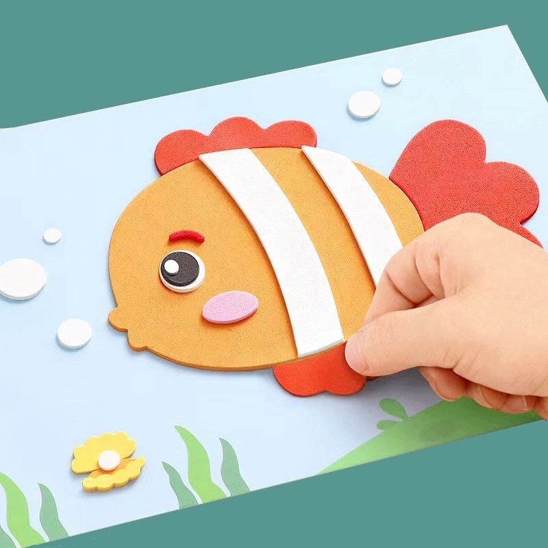 [Teacher Recommended] Children's Educational DIY Craft Material Kit 3D Stereo Sticker Toys