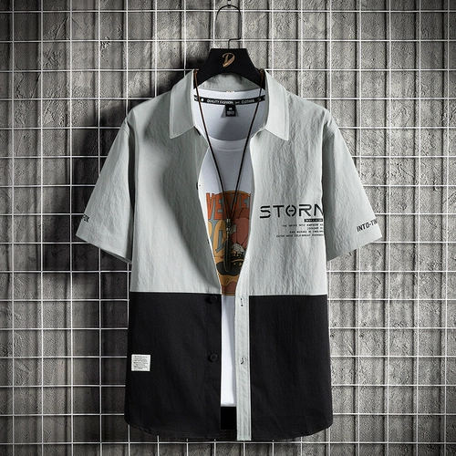 Мужская летняя тонкая рубашка, шелковая куртка для отдыха