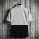 Мужская летняя тонкая рубашка для отдыха, шелковая куртка