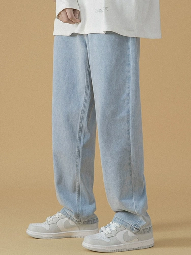 Летние тонкие джинсы, трендовые универсальные повседневные брюки, свободный прямой крой