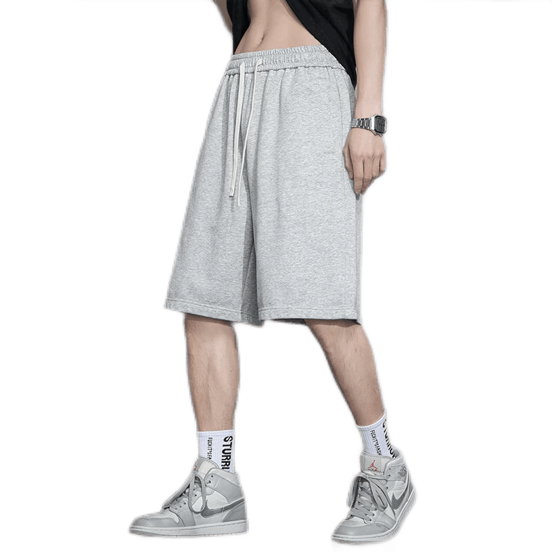 
Shorts Men's Summer Thin Loose Sport Pants Gray Casual Mid-Pants Teen Cropped Pants Cropped Back Pants