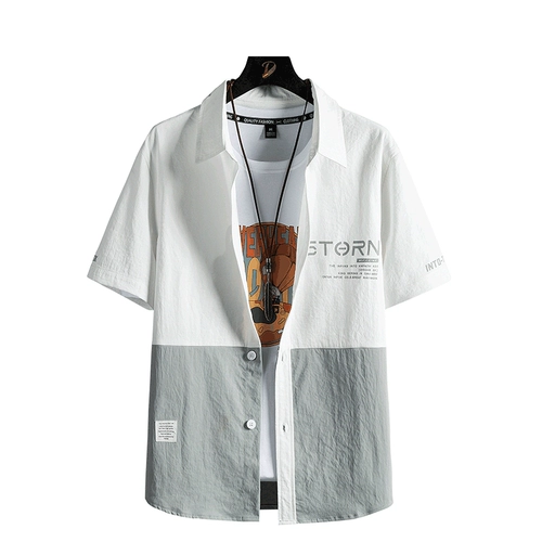 Мужская летняя тонкая рубашка, шелковая куртка для отдыха