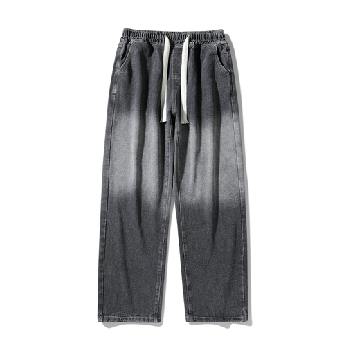 Летние тонкие джинсы, штаны, в американском стиле, свободный прямой крой