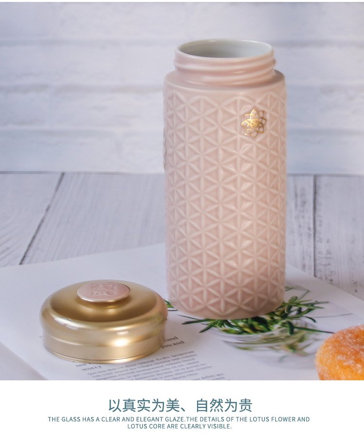 Dry Tang Xuan live China cups and gold flower of life sunshine cup with double creative ceramic water glass cups couples