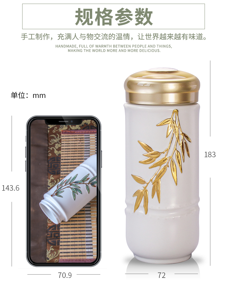 Girls, do Tang Xuan work China cups and gold with a silver spoon in its ehrs expressions using cup with double insulation creative ceramic glass cup